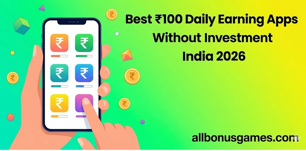Best ₹100 Daily Earning Apps Without Investment in India (2026) – Trusted Gaming & Reward Platforms
