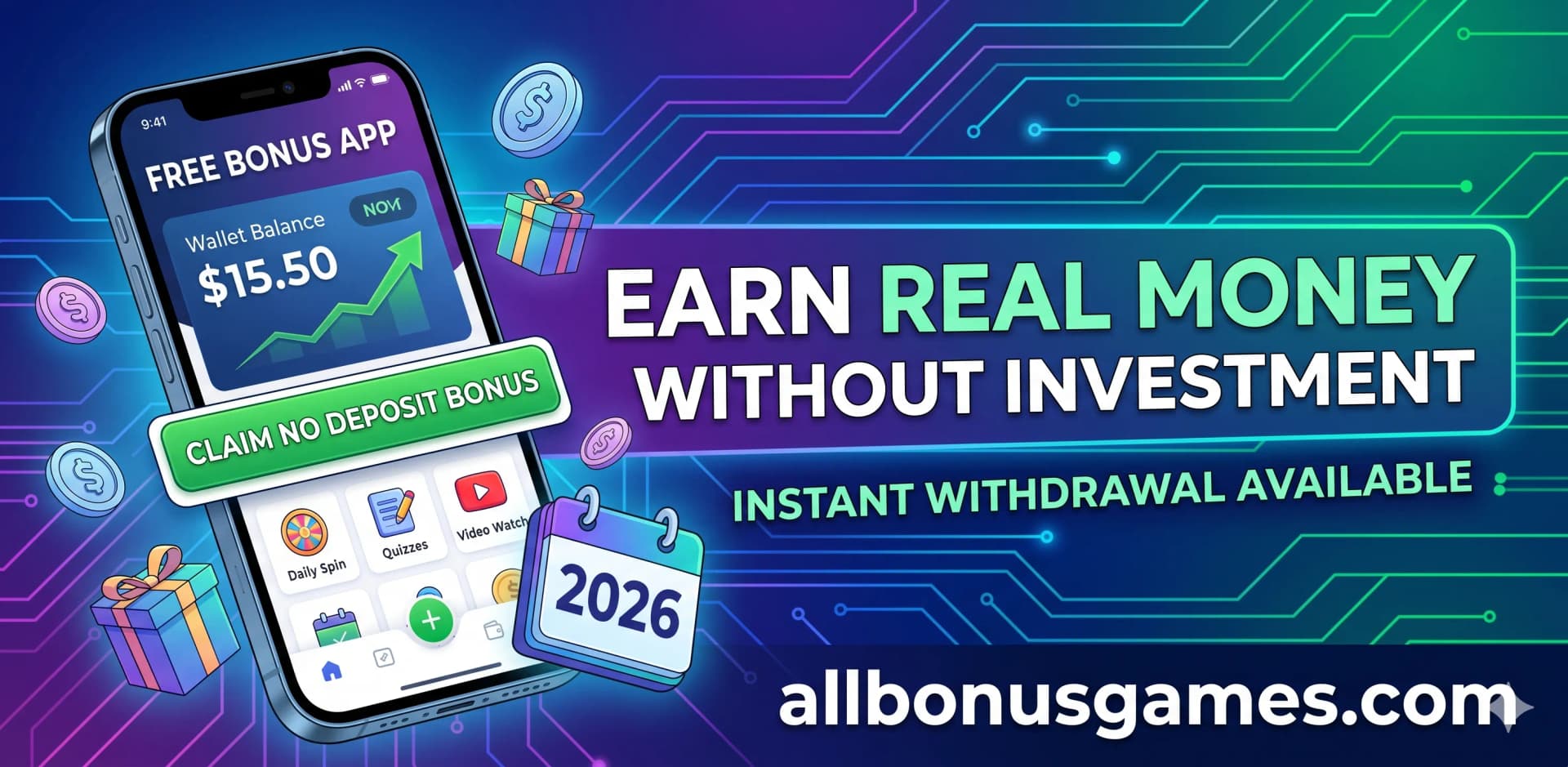 no deposit earning apps with instant withdrawal India 2026